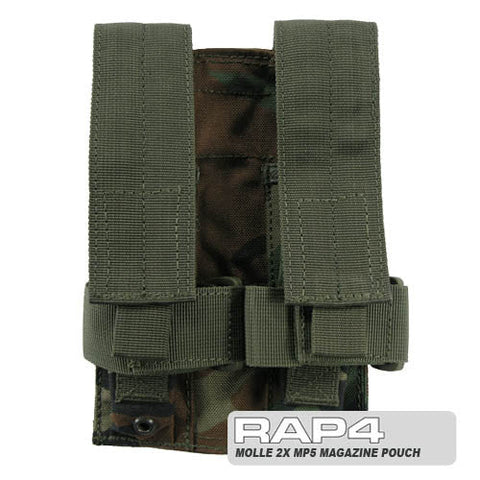 Woodland MOLLE Double MP5 Magazine Pouch