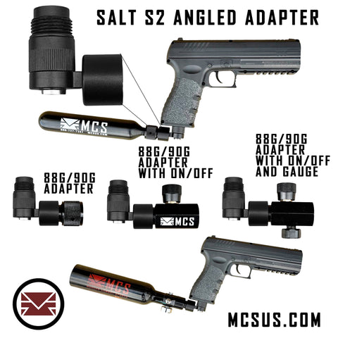 Salt S2 Angled HPA Air Adapter (Optional 88G/90G Cylinder Adapter)