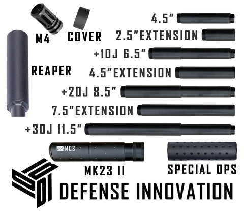Stainless Steel Mercury Rise IntruBuster GEN2 .68 Cal Barrel And Suppressor Combo Kit
