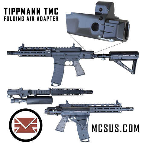 Tippmann TMC Drop Down Folding Air Buttstock Adapter With Gen3 Locking Mechanism