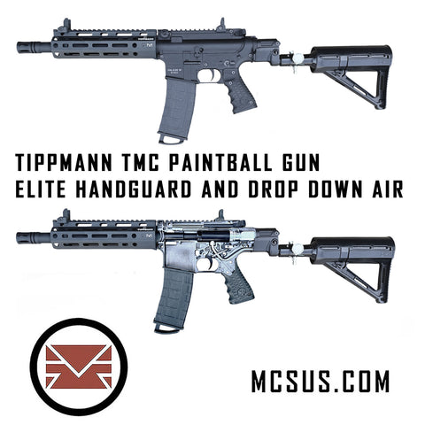 Tippmann TMC With Elite M-Lok Handguard + Drop Down ASA Air Stock Package