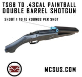 HDS TS68 TD .43 Cal Paintball Double Barrel Shotgun