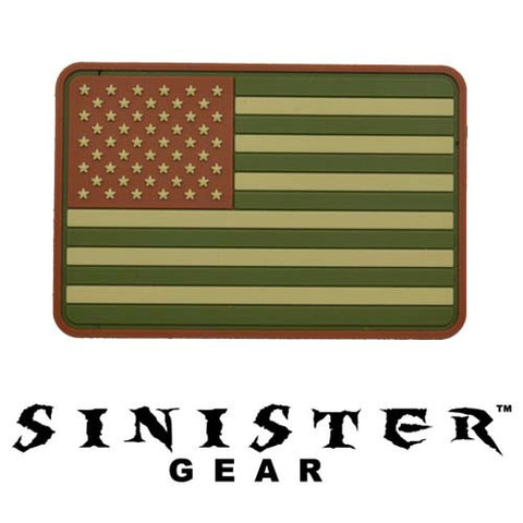 Sinister Gear "American Flag" PVC Patch - Arid