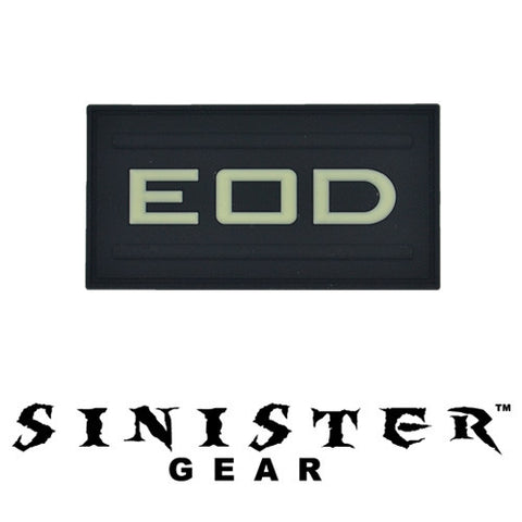 Sinister Gear "EOD" PVC Patch - SWAT (Glows in the Dark)