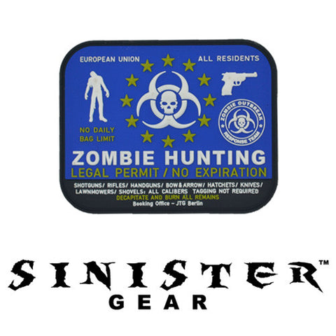 Sinister Gear "Hunting Permit" PVC Patch - Color