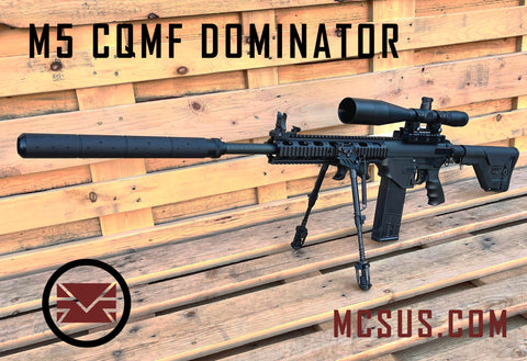 Custom Milsig M5 Valken CQMF SR25 Dominator Sniper Paintball Gun Package (Semi/Auto)