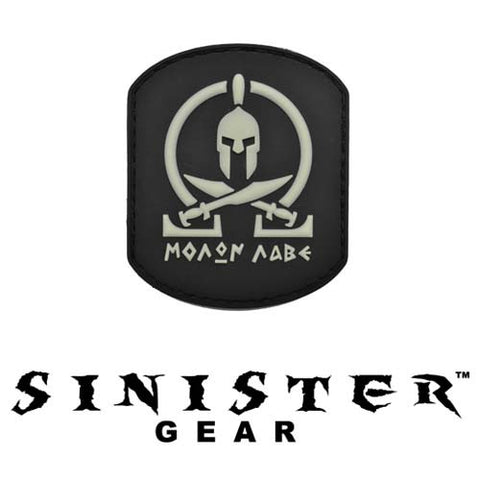 Sinister Gear "Molon Labe (Come and Take) Pendant" PVC Patch - SWAT (Glows in the Dark)