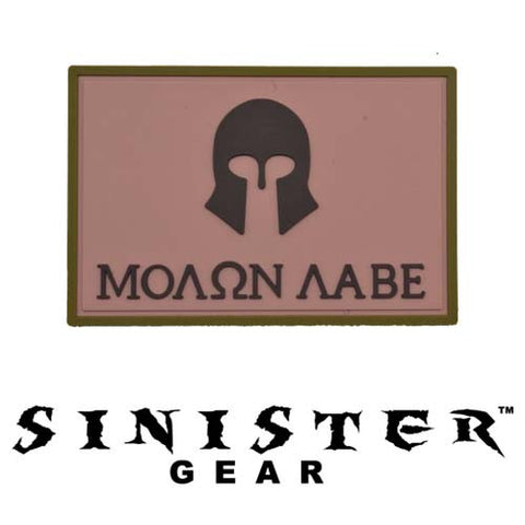 Sinister Gear "Molon Labe (Come and Take)" PVC Patch - Red