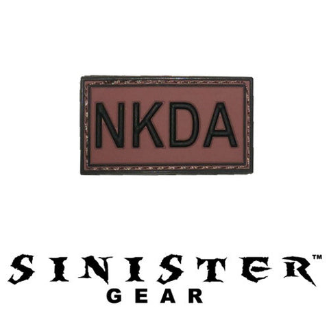 Sinister Gear "NKDA" PVC Patch - Red