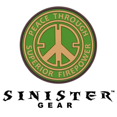 Sinister Gear "Peace" PVC Patch - Green