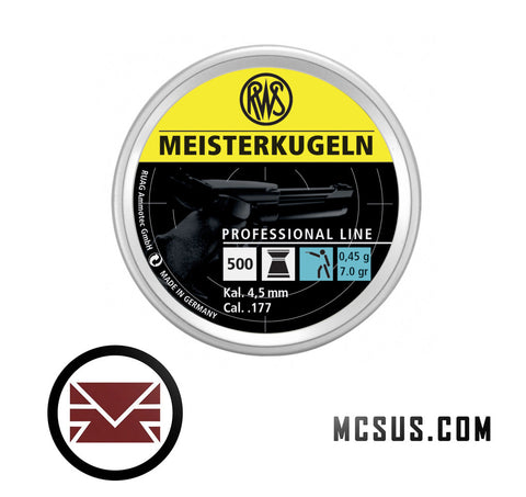 RWS Meisterkugeln Professional Line .177 pellets pack of 500