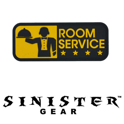 Sinister Gear "Room Service" PVC Patch - Yellow