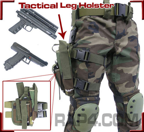 BLACK Tactical Leg Holster Right Hand Large