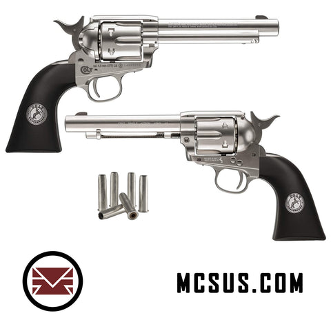 Colt Peacemaker Revolver Single Action Army Six-Shooter CO2 Powered  .177 Caliber Pellet Airgun Pistol Black