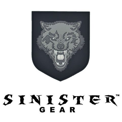 Sinister Gear "Wolf" PVC Patch - Grey