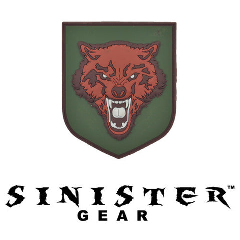 Sinister Gear "Wolf" PVC Patch - Red
