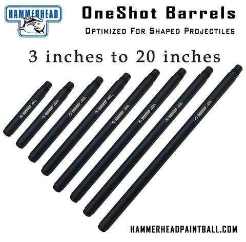 Hammerhead OneShot FS/Shaped Rounds Optimized  Rifled Barrel A5 Thread (22mm Muzzle Threads) Length 3, 4, 5, 6, 7, 8, 9, 10, 11, 12, 13, 14, 15, 16,18, 20