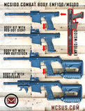 MCS100 Combat Coversion Body Kit For EMF100 MG100 Paintball Gun