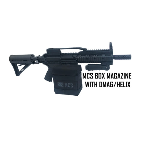 mcs box magazine with t68 paintball gun.