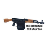 mcs box magazine with AK47 paintball gun