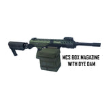 mcs box magazine with dye dam paintball gun