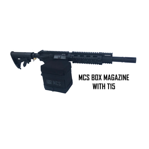 mcs box magazine with t15 paintball gun