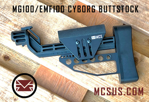 EMF100 MG100 Paintball Gun Cyborg Buttstock (Black)