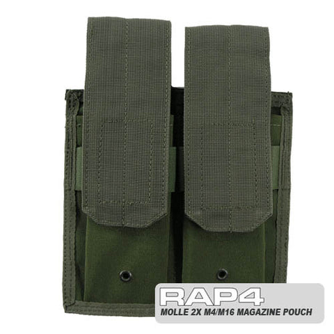 OLIVE DRAB MOLLE Double M4 DMAG & Helix Magazine  Pouch