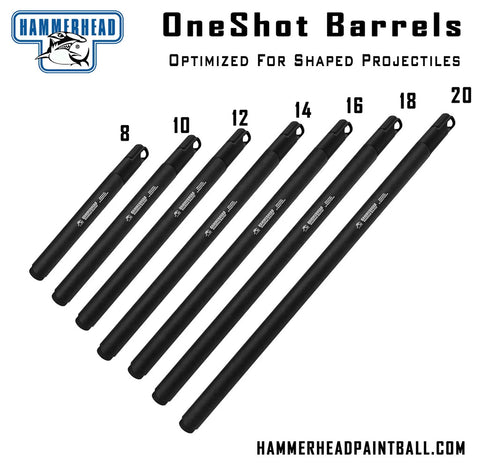 Hammerhead OneShot FS/Shaped Rounds Optimized  Rifled Barrel For T15  (22mm Muzzle Threads) Length 3, 4, 5, 6, 7, 8, 9, 10, 11, 12, 13, 14, 15, 16,18, 20