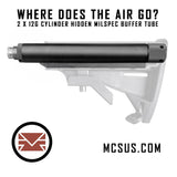 Where Does The Air Go? Hidden 2 x 12g CO2 Cylinder Milspec Busttock Buffer Tube